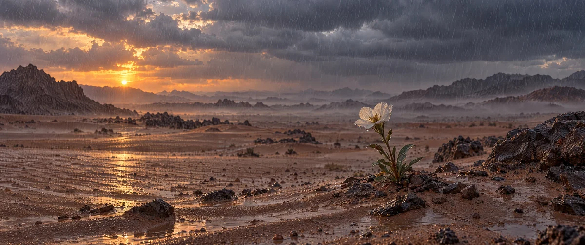 desert landscape · sunset · arid nature
