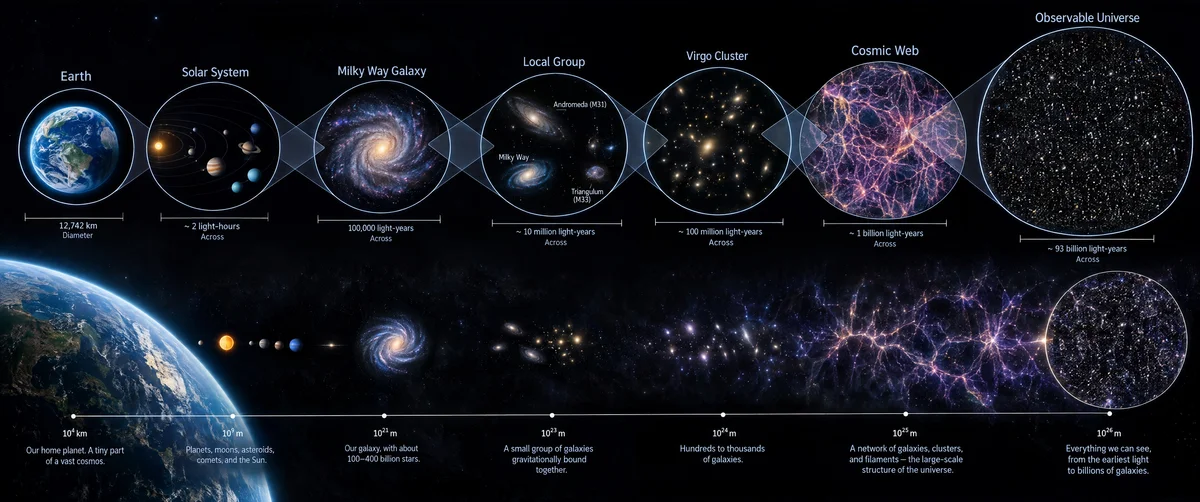 deep space · galaxy · universe