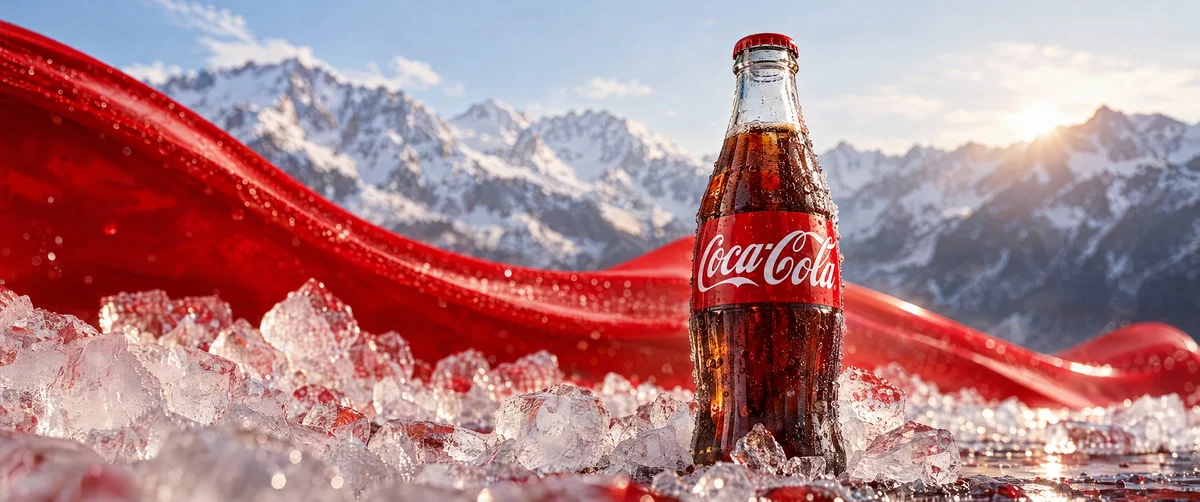 coca-cola · bottle · ice