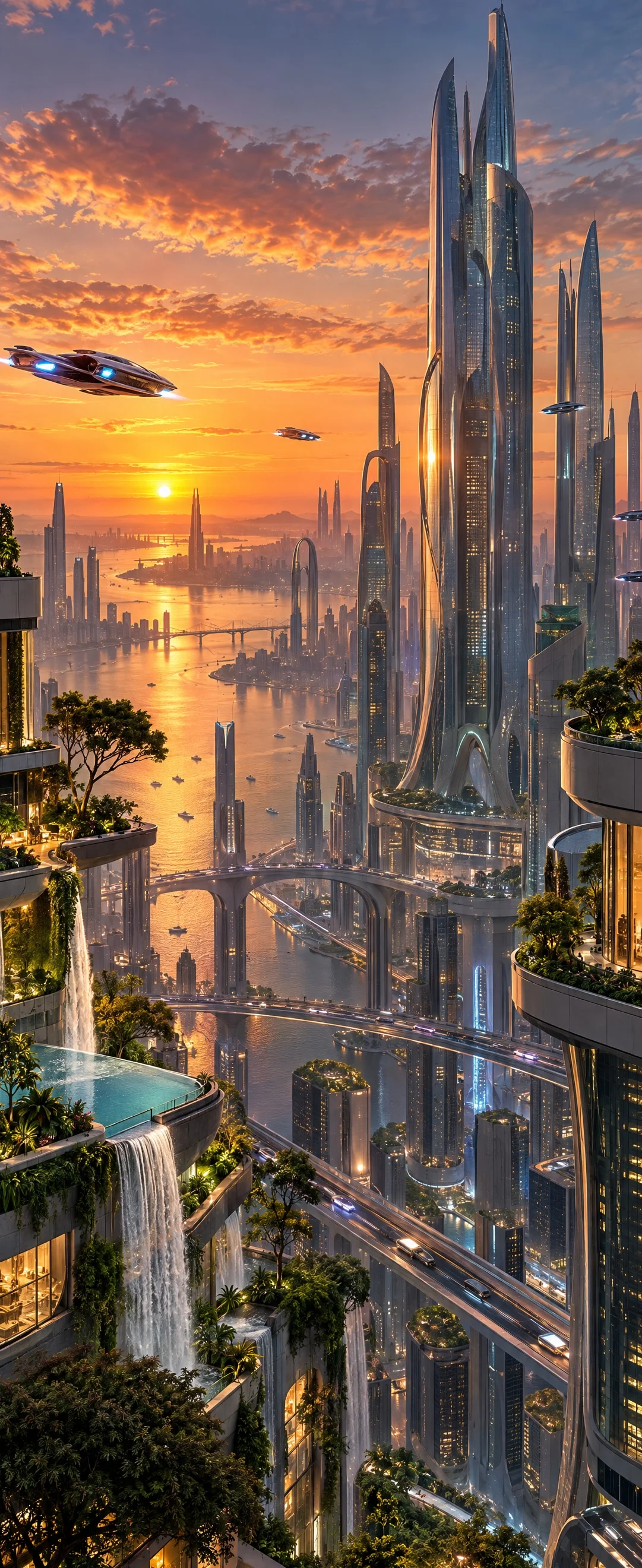 city · sunset