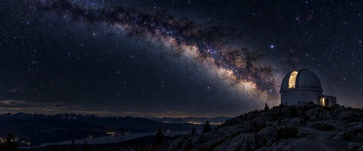 observatory · night sky · milky way